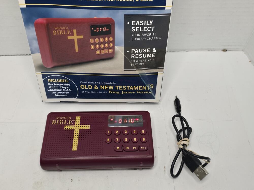Wonder Bible KJV Talking Audio Bible Player King James As Seen On TV Tested